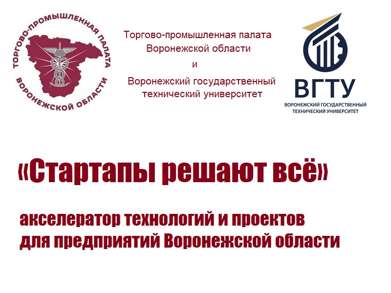 «Стартапы решают всё» - новый совместный проект ТПП Воронежской области и ВГТУ 